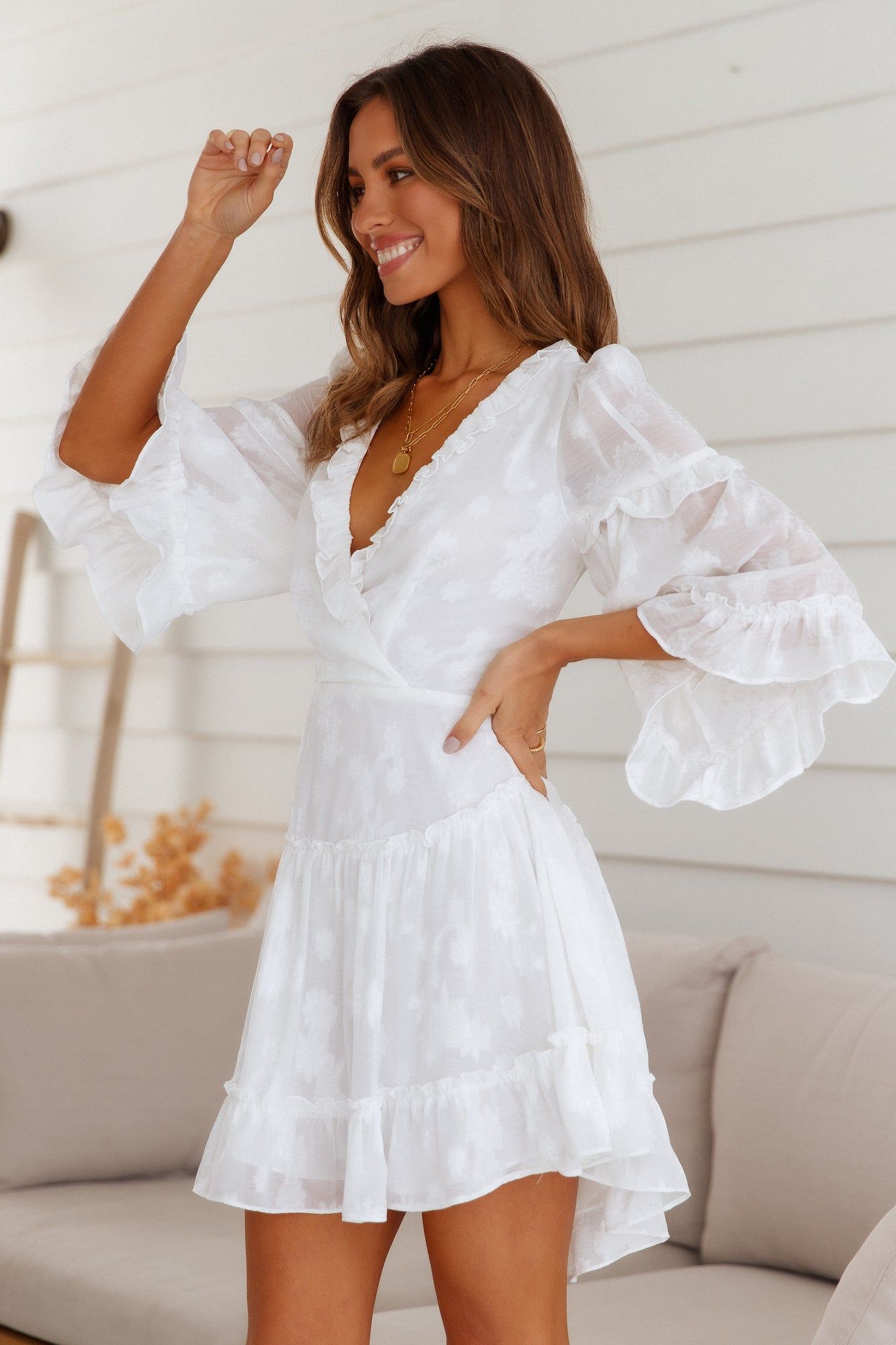 Gorgeous Girl Dress White sold by Hello Molly product image thumbnail 5