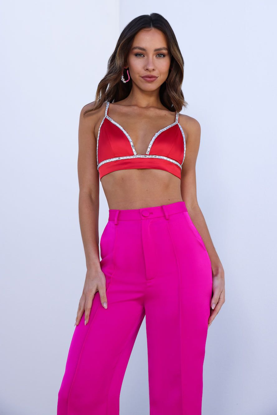 Desire Luxury Crop Top Red sold by Hello Molly product image thumbnail 4