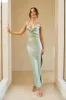 Sipping Champagne Satin Maxi Dress Sage sold by Hello Molly