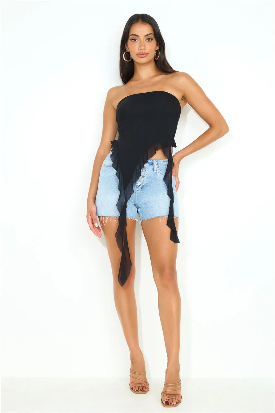 New York Trends Strapless Mesh Frill Top Black sold by Hello Molly product image thumbnail 2