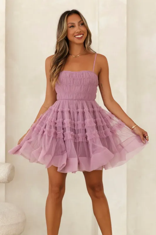 Nature Of A Princess Tulle Mini Dress Purple sold by Hello Molly