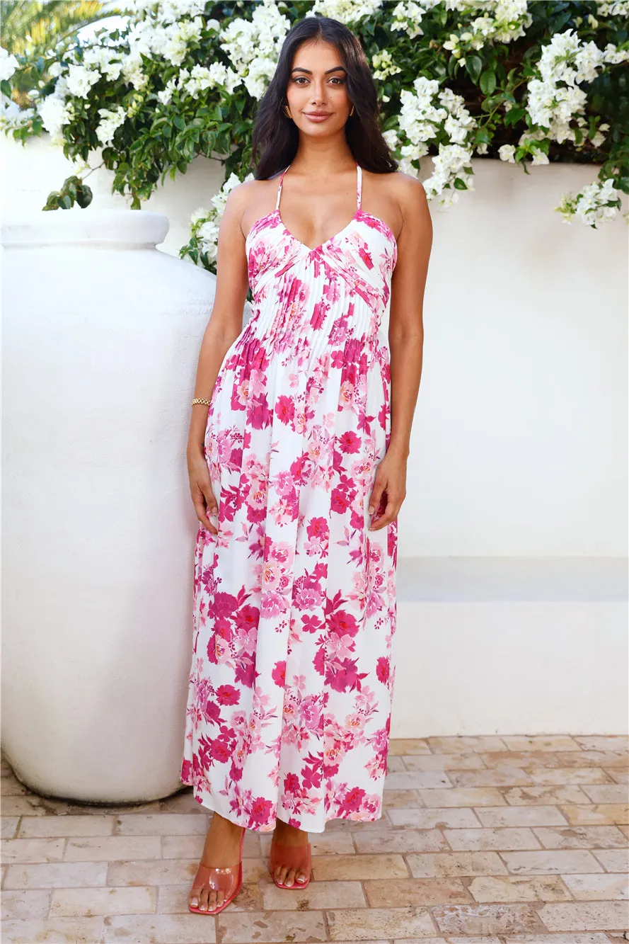 Lily Lane Halter Maxi Dress Pink sold by Hello Molly