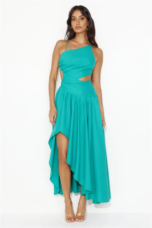 Frolicking Fields Midi Dress Green sold by Hello Molly