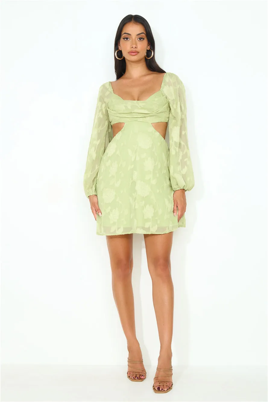 Dainty Long Sleeve Mini Dress Green sold by Hello Molly product image thumbnail 2