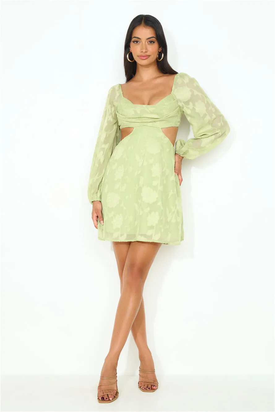 Dainty Long Sleeve Mini Dress Green sold by Hello Molly product image thumbnail 4