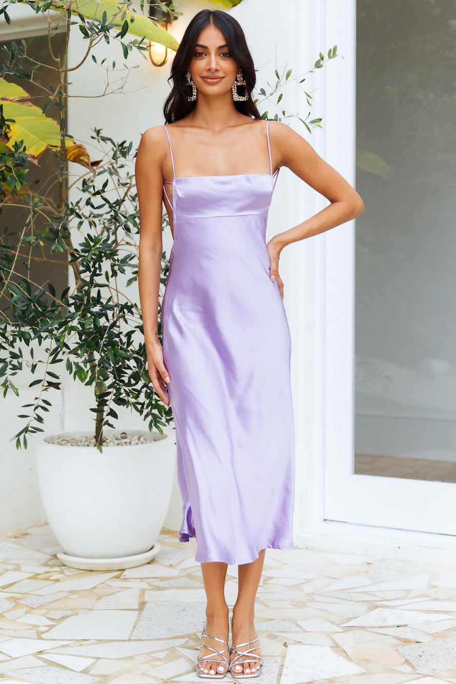 No Advice Midi Dress Lilac sold by Hello Molly