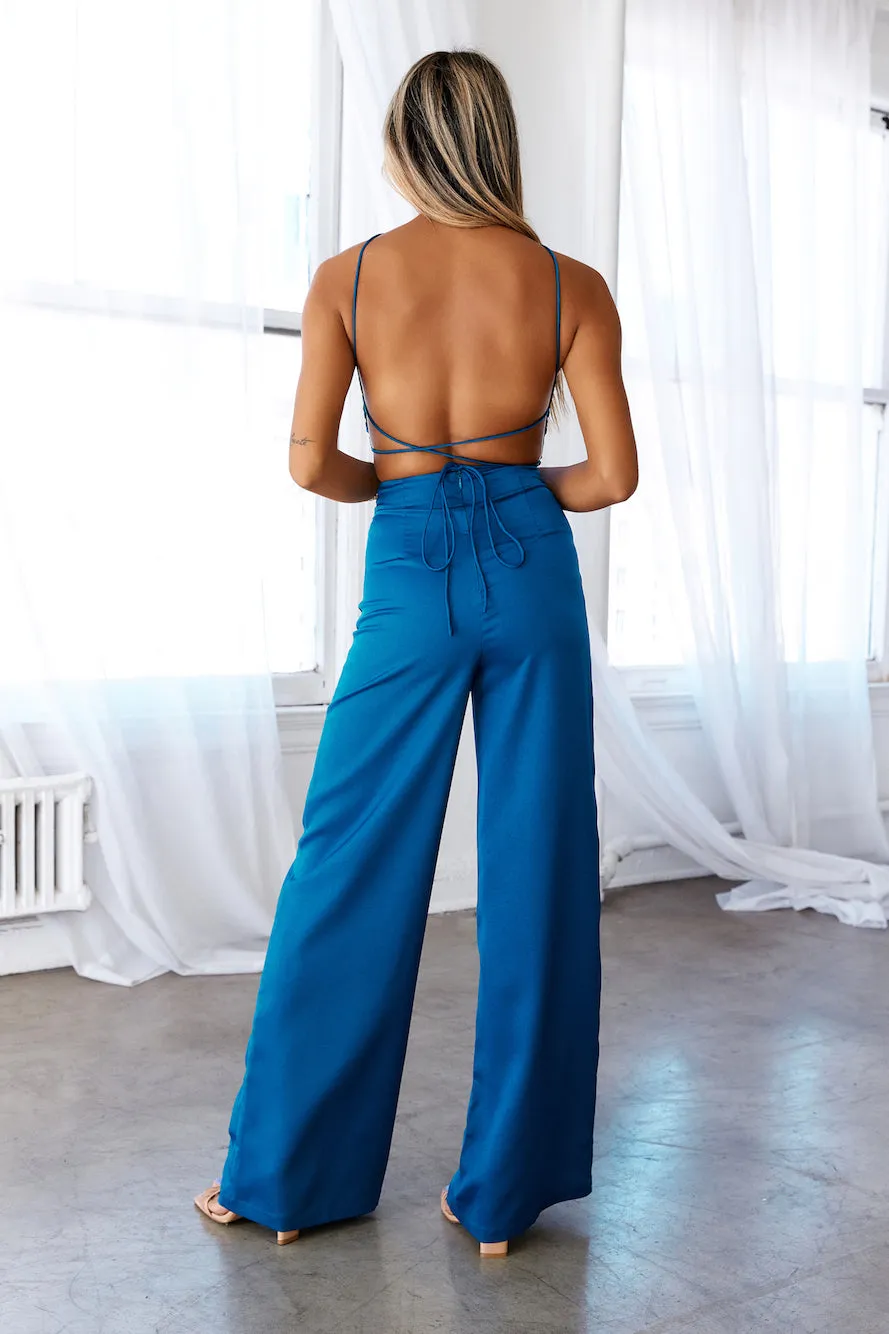 DEAR EMILIA Adrianna Jumpsuit Petrol Blue sold by Hello Molly product image thumbnail 5