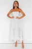 Goddess Of The Moon Strapless Midi Dress White sold by Hello Molly