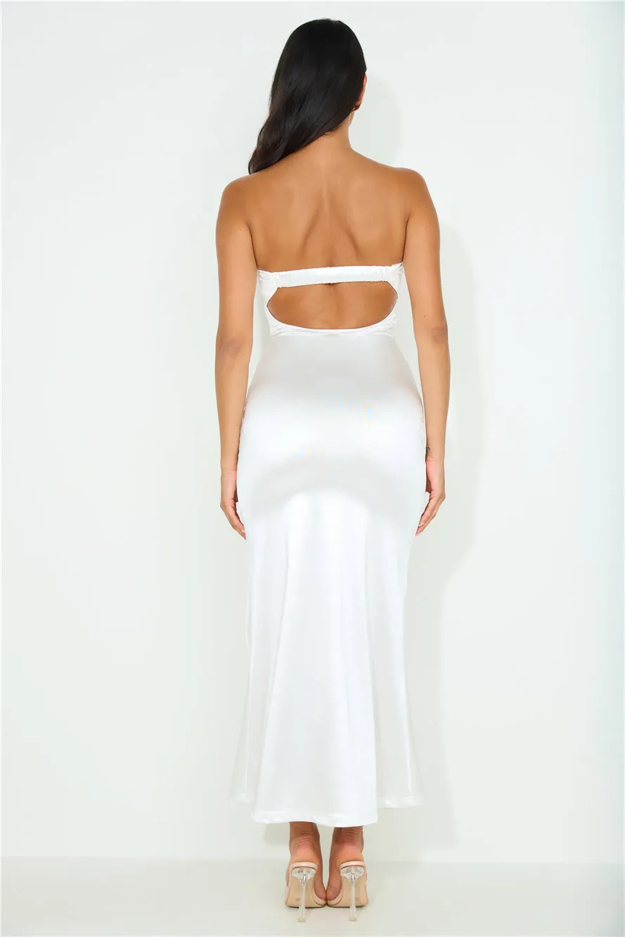 Opal Light Strapless Satin Maxi Dress White sold by Hello Molly product image thumbnail 5
