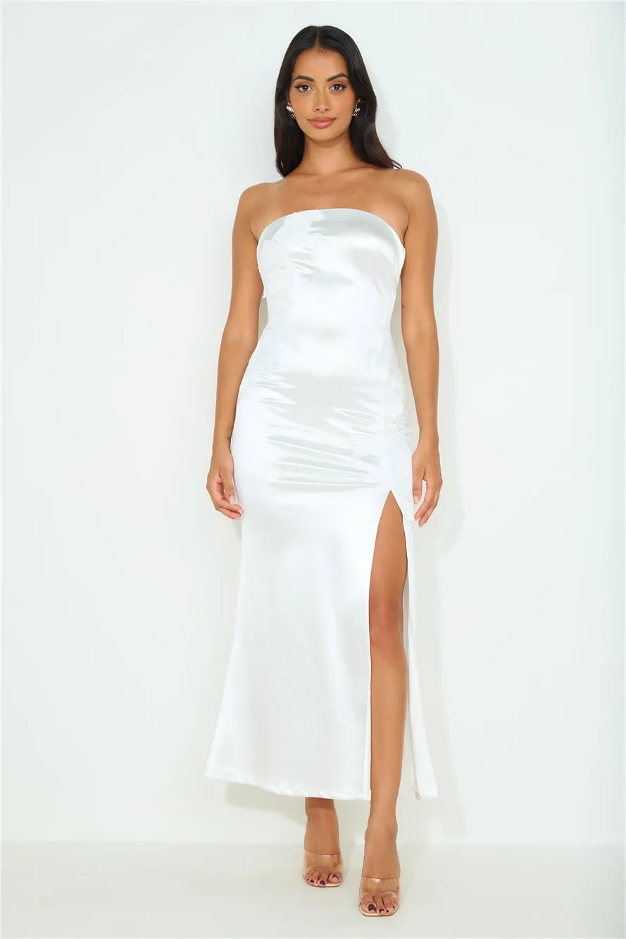 Opal Light Strapless Satin Maxi Dress White sold by Hello Molly product image thumbnail 2