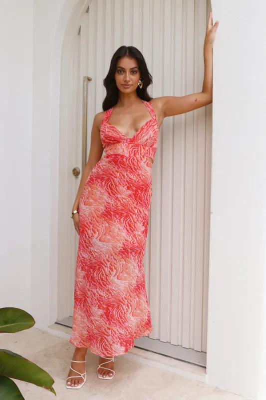 Romance Beachside Maxi Dress Red sold by Hello Molly