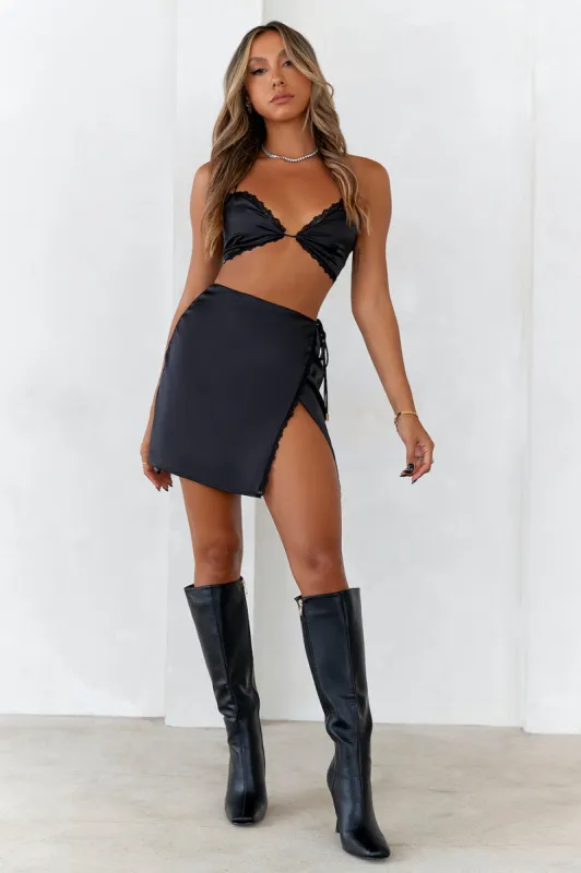 HELLO MOLLY Parisian Chic Crop Top Black sold by Hello Molly