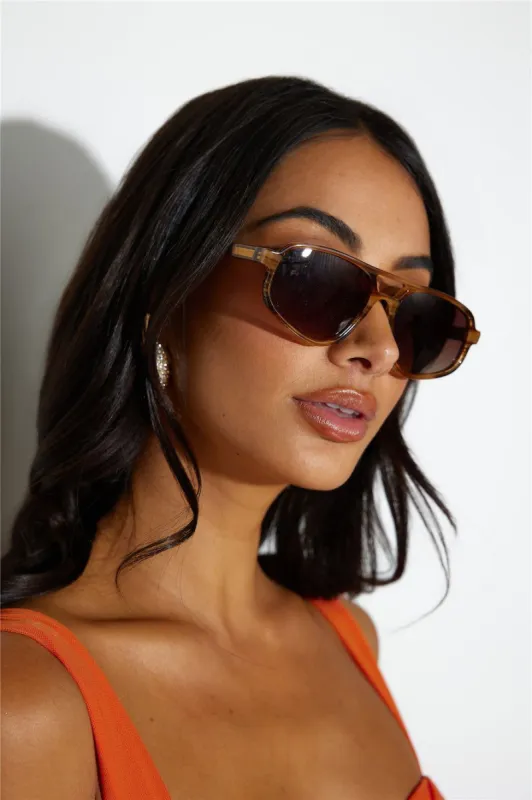 BANBE The Ashley Sunglasses Stripe Honey Tort-Brown sold by Hello Molly