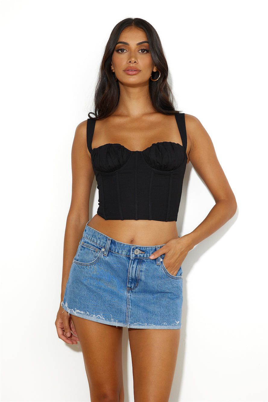 Super Stylish Crop Top Black sold by Hello Molly
