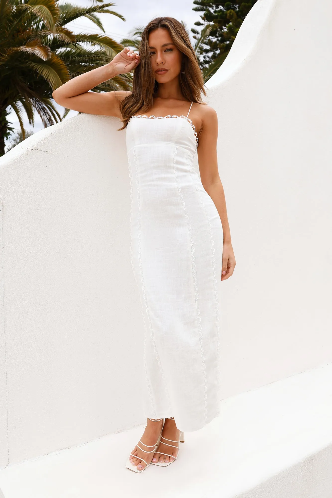 Beachside Living Linen Blend Maxi Dress White sold by Hello Molly product image thumbnail 2