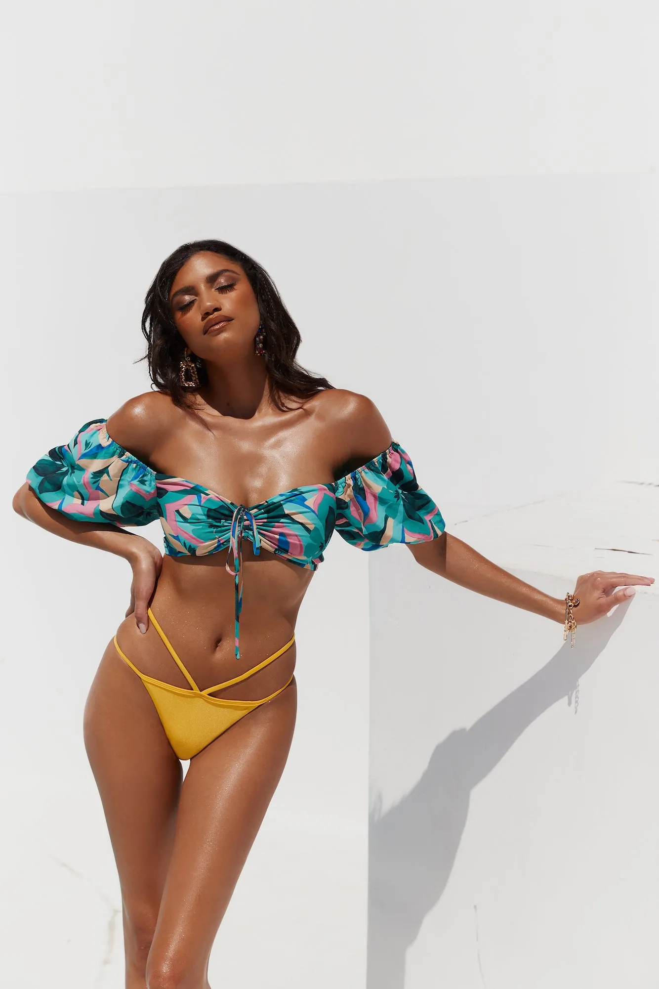 HELLO MOLLY Tropicana Heart Crop Blue sold by Hello Molly product image thumbnail 2