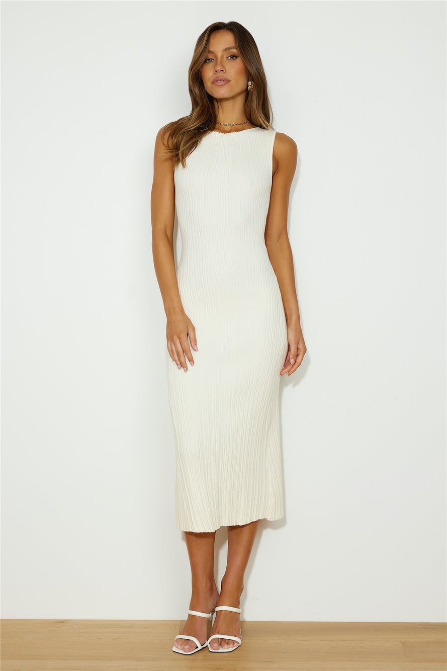 Everyday Fit Maxi Dress Cream sold by Hello Molly