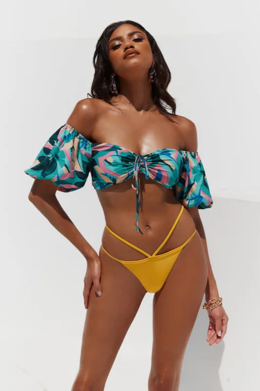 HELLO MOLLY Tropicana Heart Crop Blue sold by Hello Molly