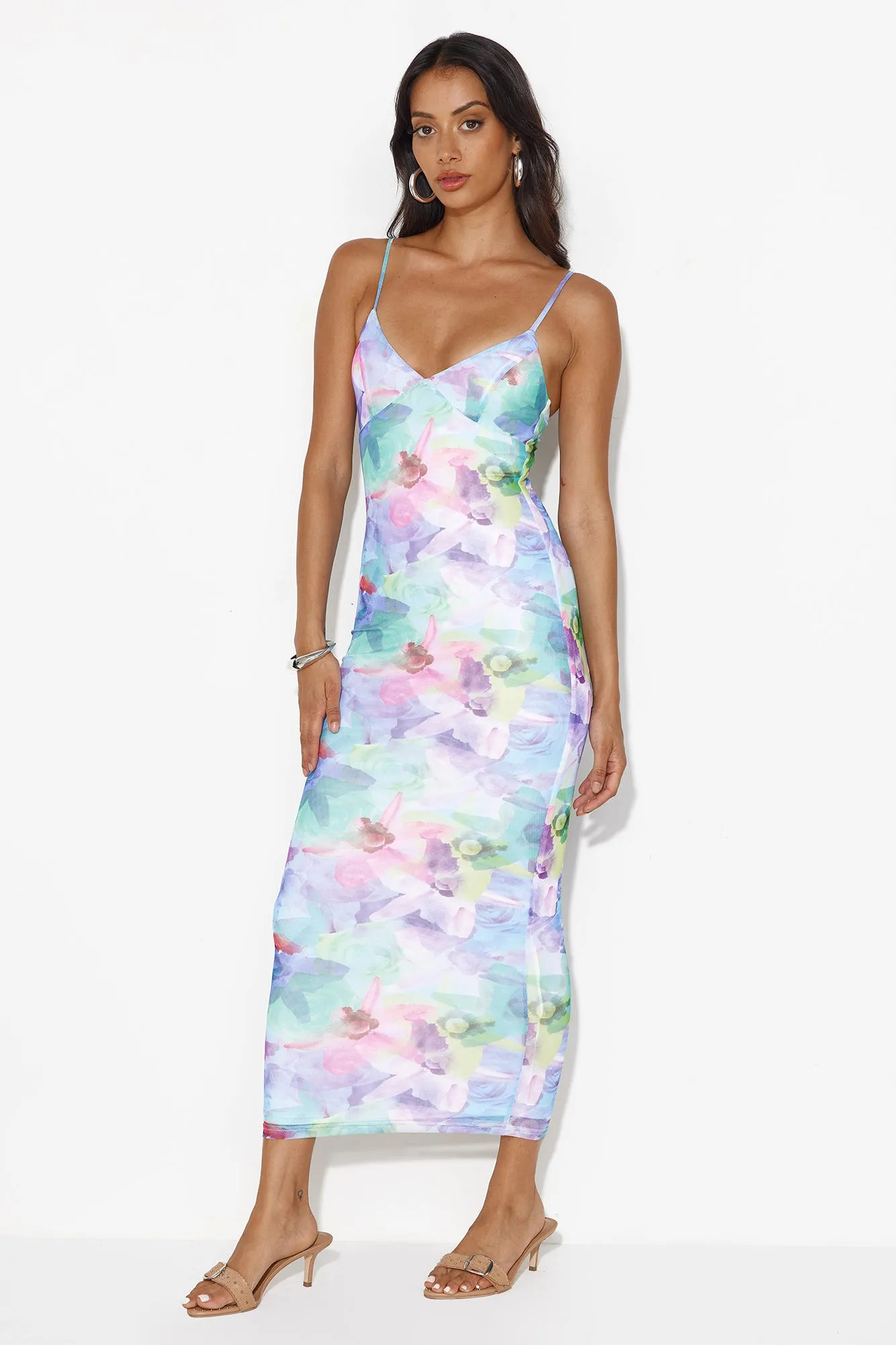 Based On You Mesh Maxi Dress Multi sold by Hello Molly product image thumbnail 3