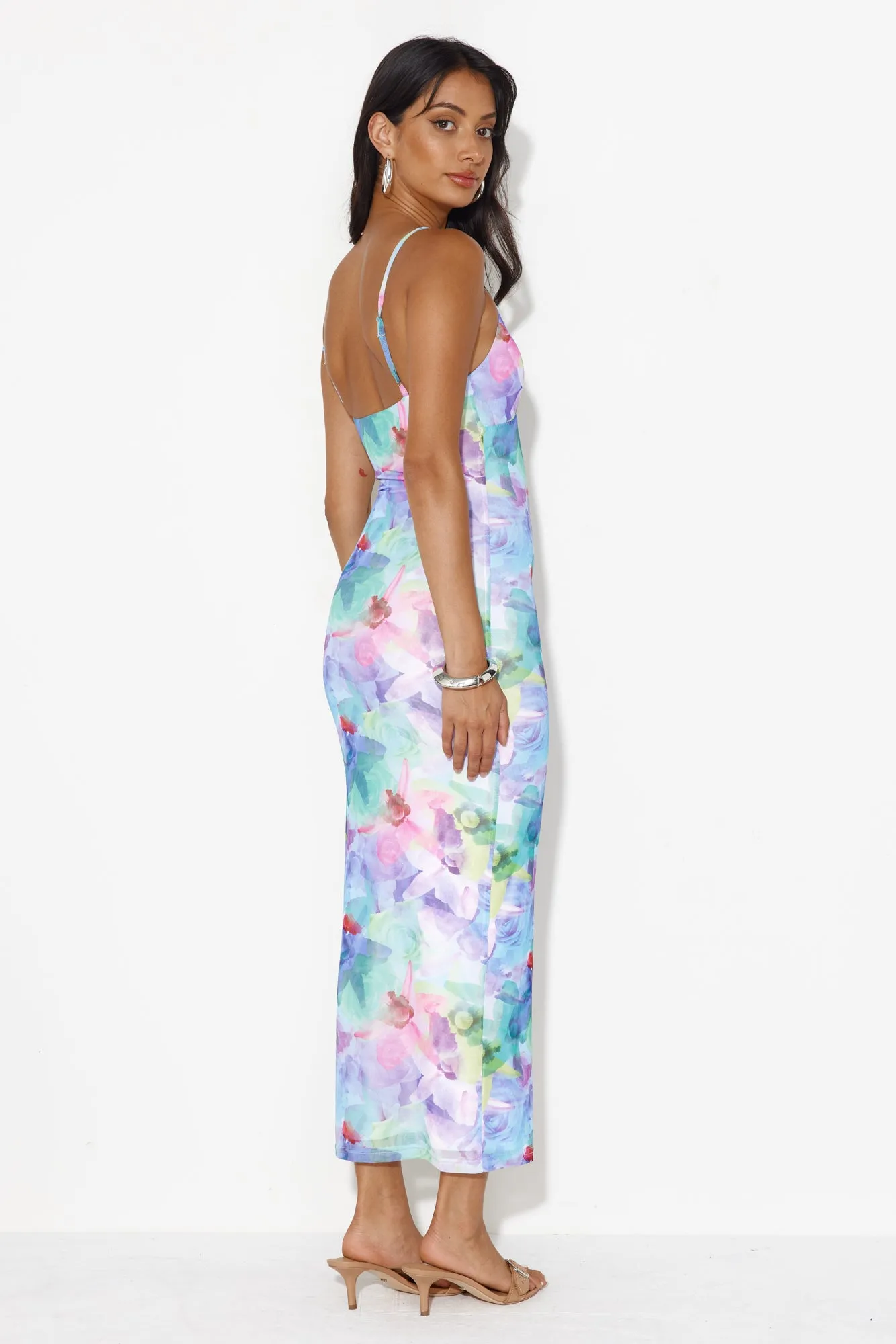 Based On You Mesh Maxi Dress Multi sold by Hello Molly product image thumbnail 4