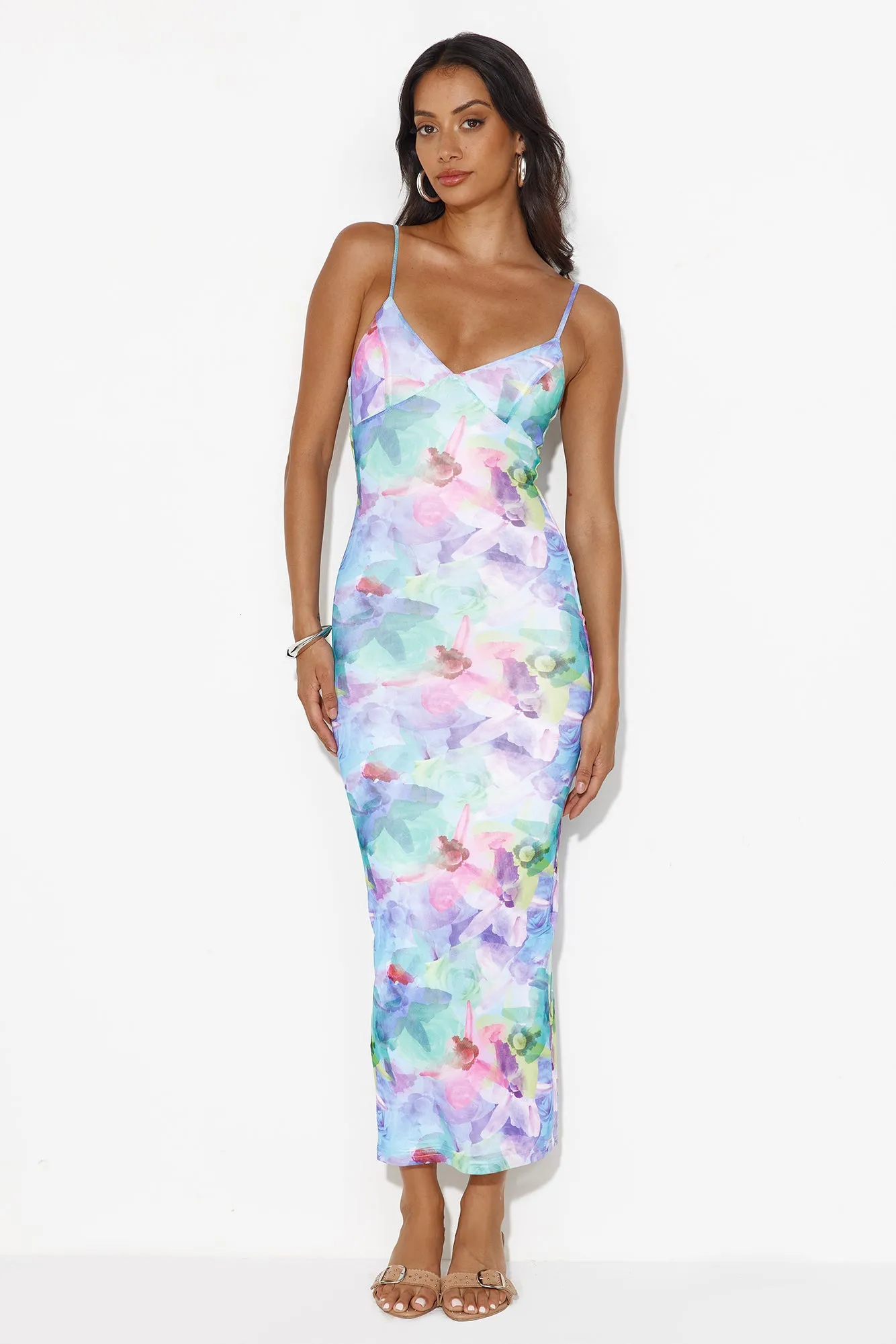 Based On You Mesh Maxi Dress Multi sold by Hello Molly product image thumbnail 2