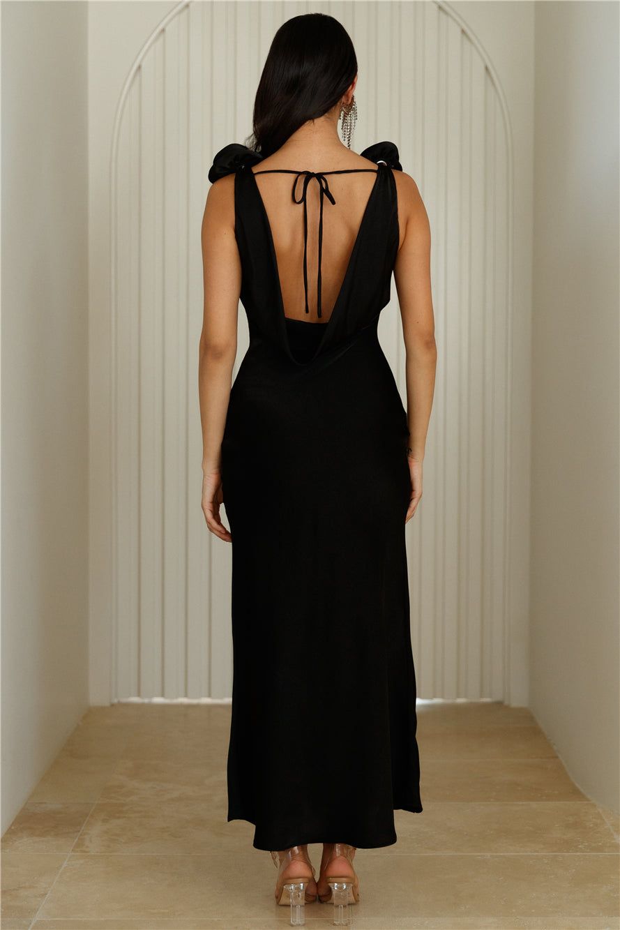 Event Of All Events Satin Maxi Dress Black sold by Hello Molly product image thumbnail 5