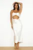VIPs Accepted Satin Midi Skirt Champagne sold by Hello Molly