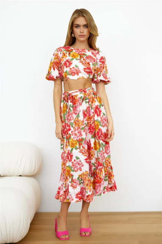 Vacay Mode Midi Skirt Pink sold by Hello Molly