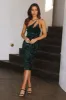 Sit With Us Sequin Midi Dress Forest Green sold by Hello Molly