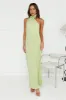 Plisse Perfect Maxi Dress Lime sold by Hello Molly