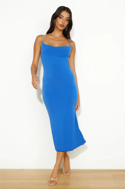Look At That Midi Dress Royal Blue sold by Hello Molly