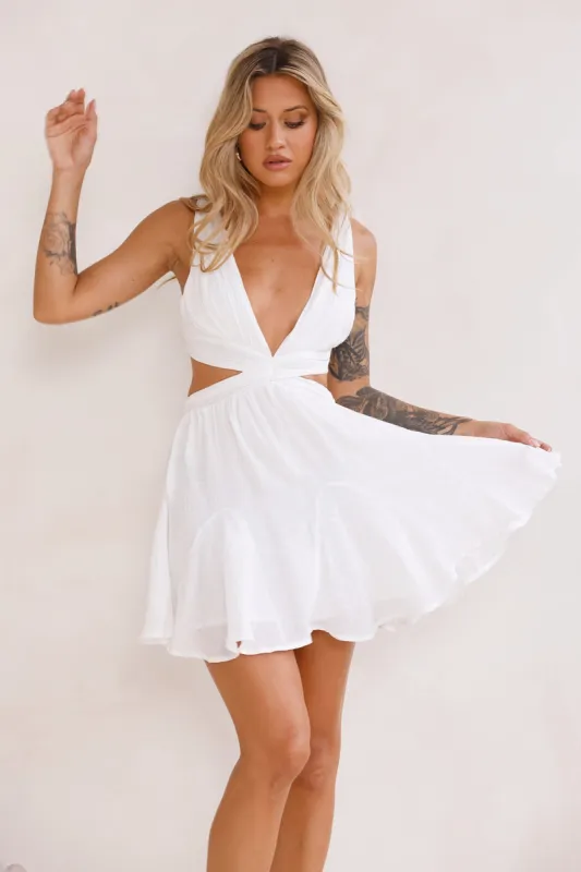 Exciting Season Mini Dress White sold by Hello Molly