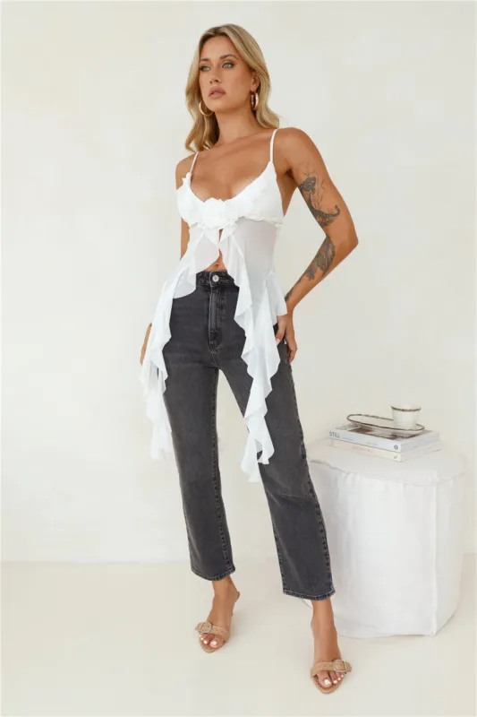 City Escape Mesh Top White sold by Hello Molly