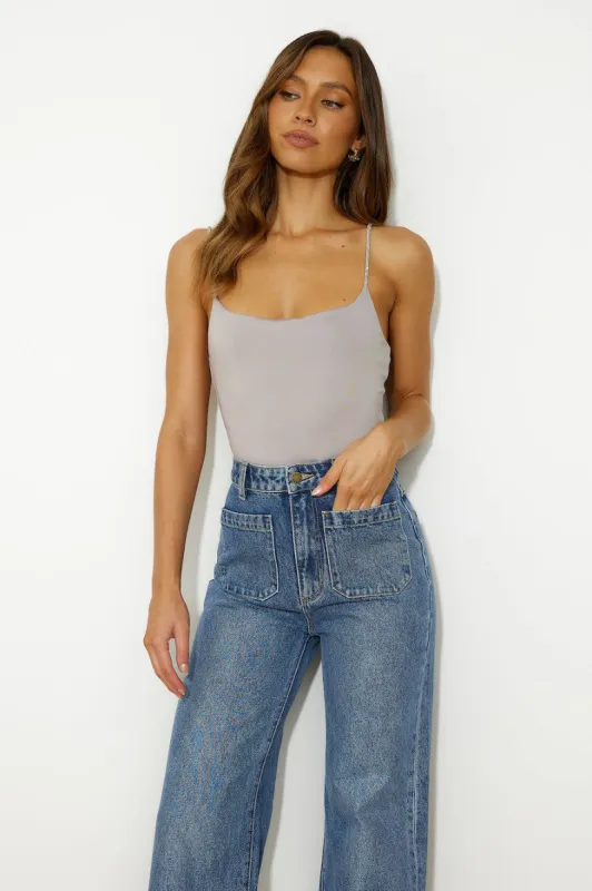 Touch Of Glitz Bodysuit Charcoal sold by Hello Molly