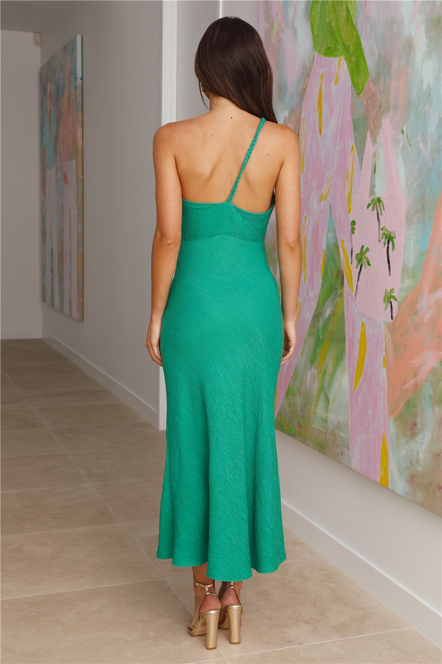 Style Inspo One Shoulder Midi Dress Green sold by Hello Molly product image thumbnail 5