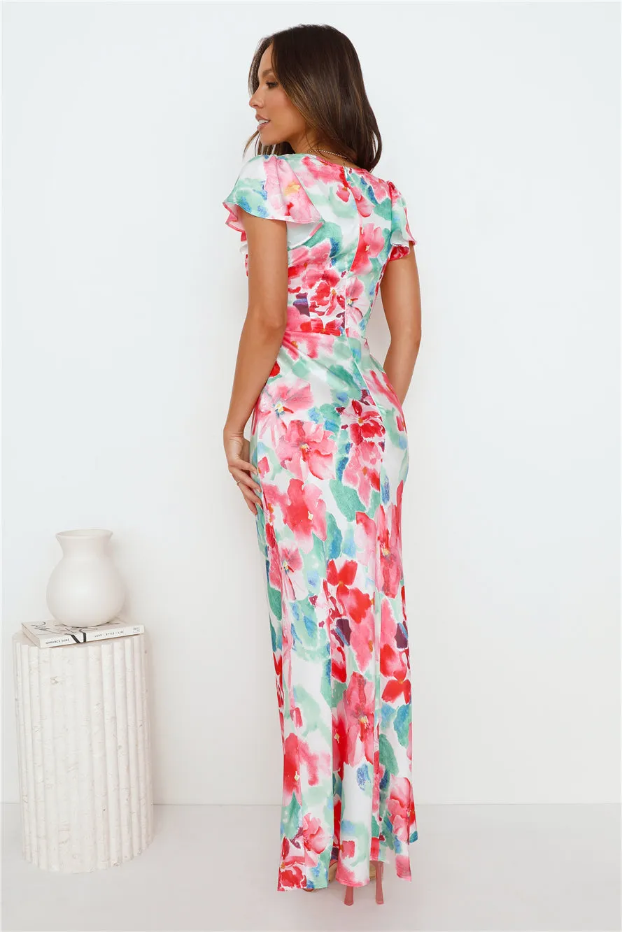 Her Energy Satin Maxi Dress Green sold by Hello Molly product image thumbnail 3