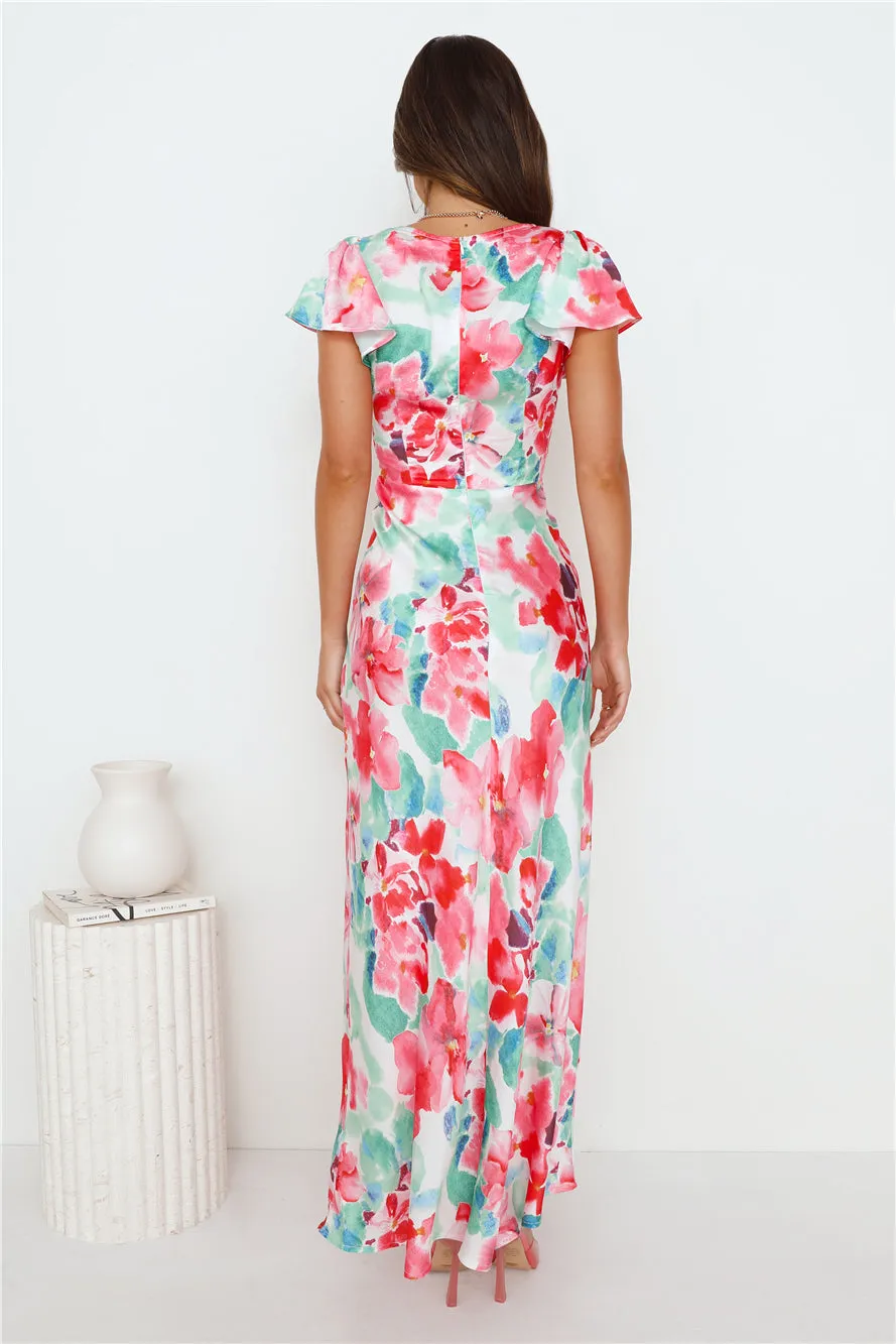 Her Energy Satin Maxi Dress Green sold by Hello Molly product image thumbnail 4