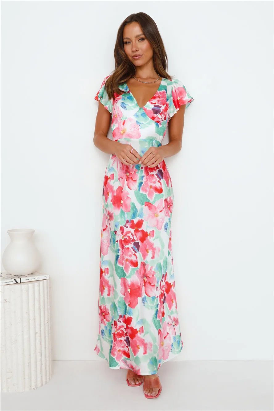 Her Energy Satin Maxi Dress Green sold by Hello Molly
