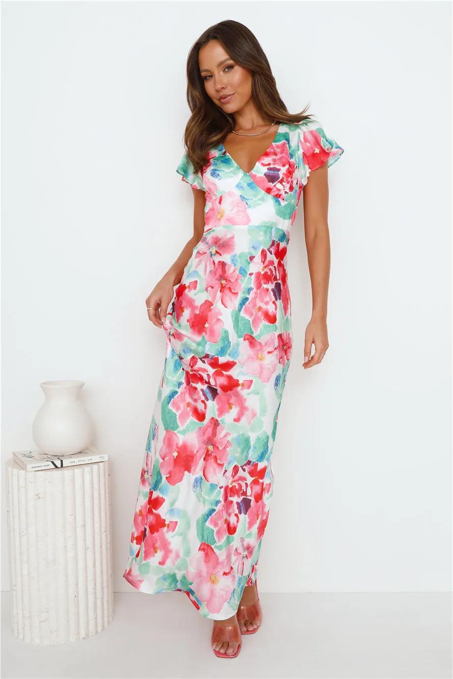 Her Energy Satin Maxi Dress Green sold by Hello Molly product image thumbnail 2