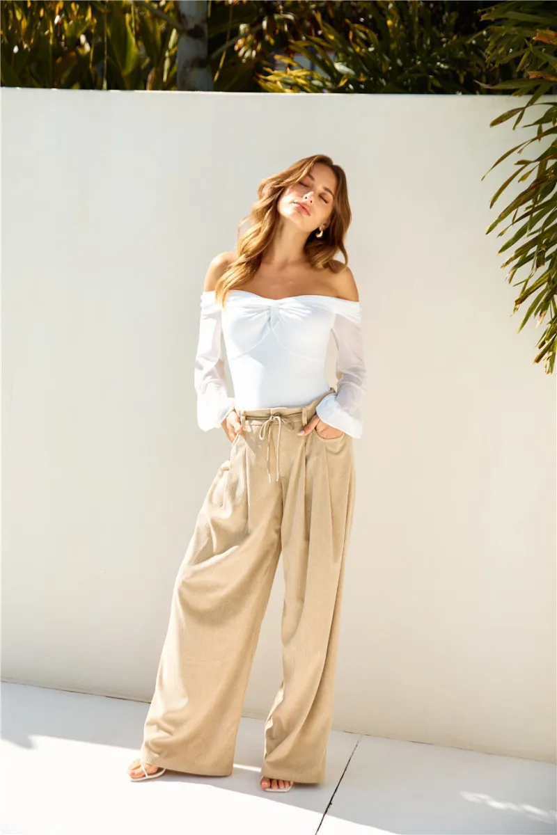 [Smooth mood] / ☆ Aspen Corduroy Trouser / Cream Smooth mood] / ☆ Aspen Corduroy Trouser / Cream