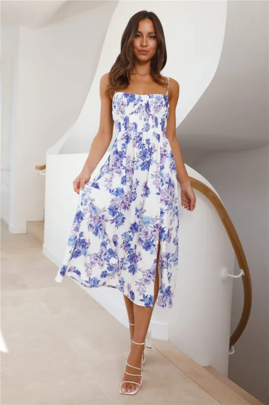 Mood For Picnics Midi Dress Blue sold by Hello Molly