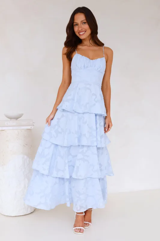 Thriving Now Maxi Dress Blue sold by Hello Molly