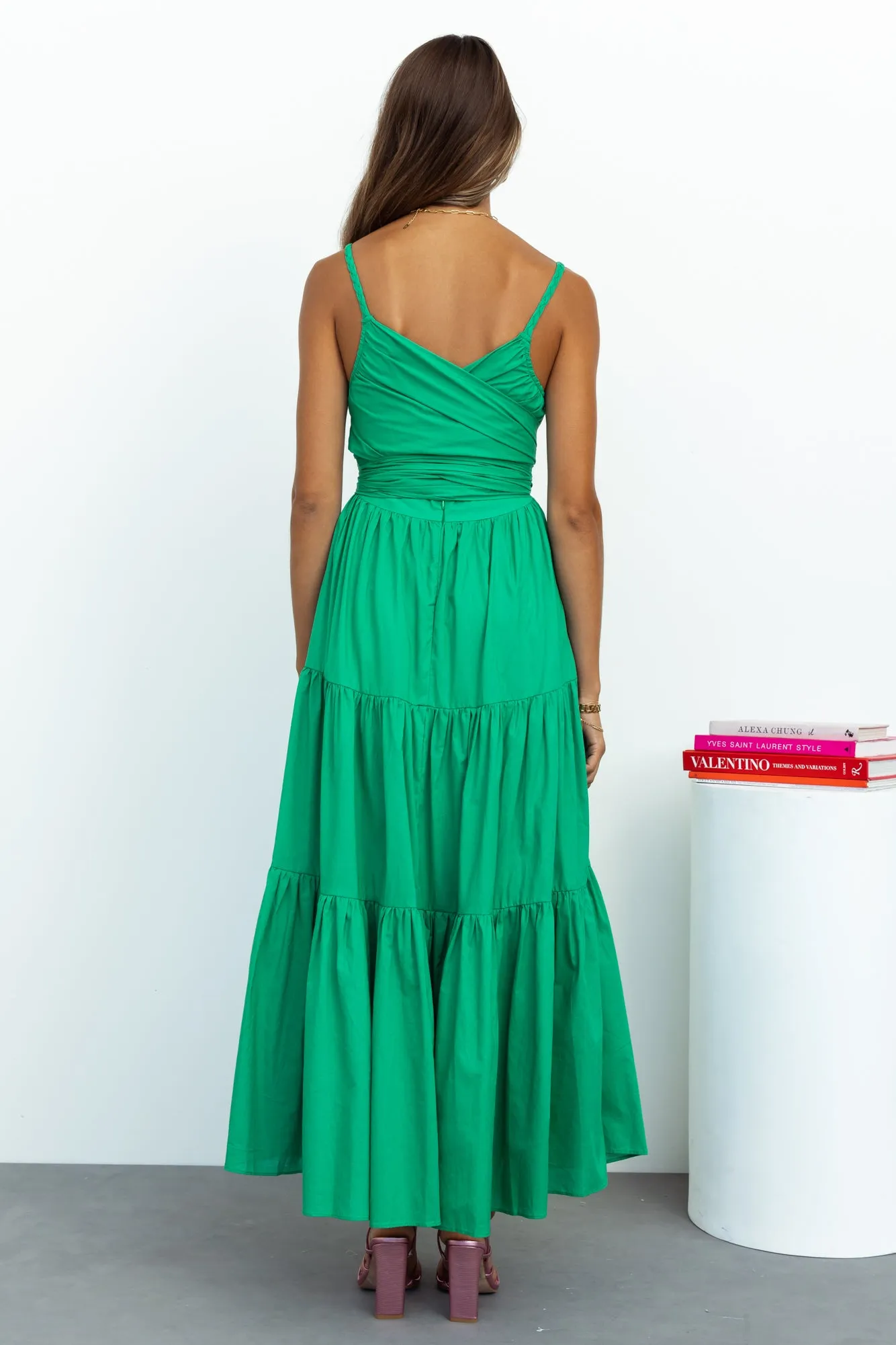 Like A Sunflower Midi Dress Green sold by Hello Molly product image thumbnail 3
