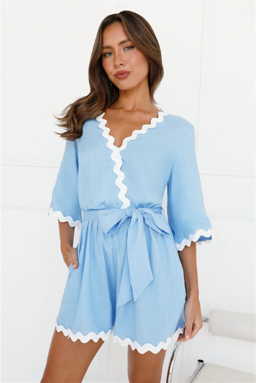 Ocean Skies Romper Blue sold by Hello Molly product image thumbnail 2