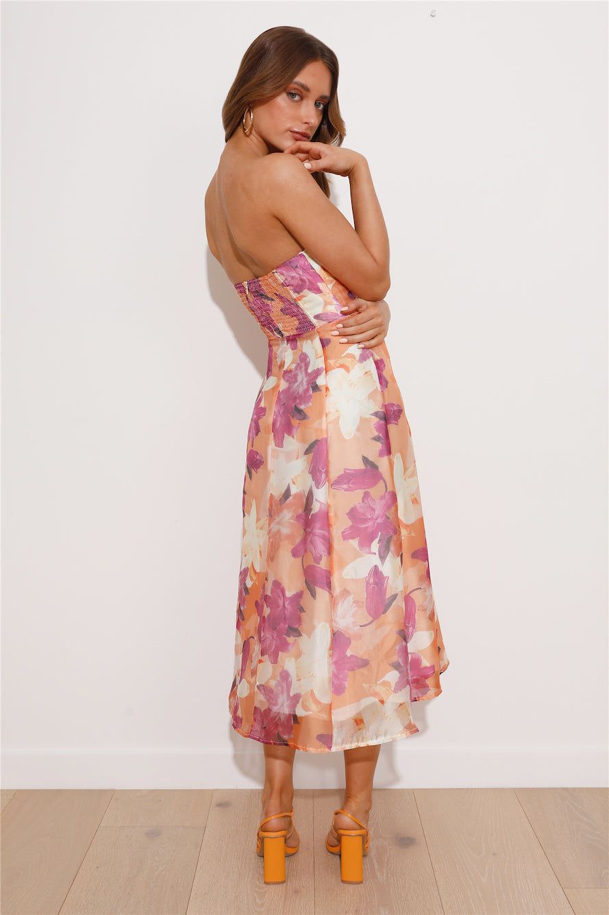 Fancy Party Midi Dress Orange sold by Hello Molly product image thumbnail 3