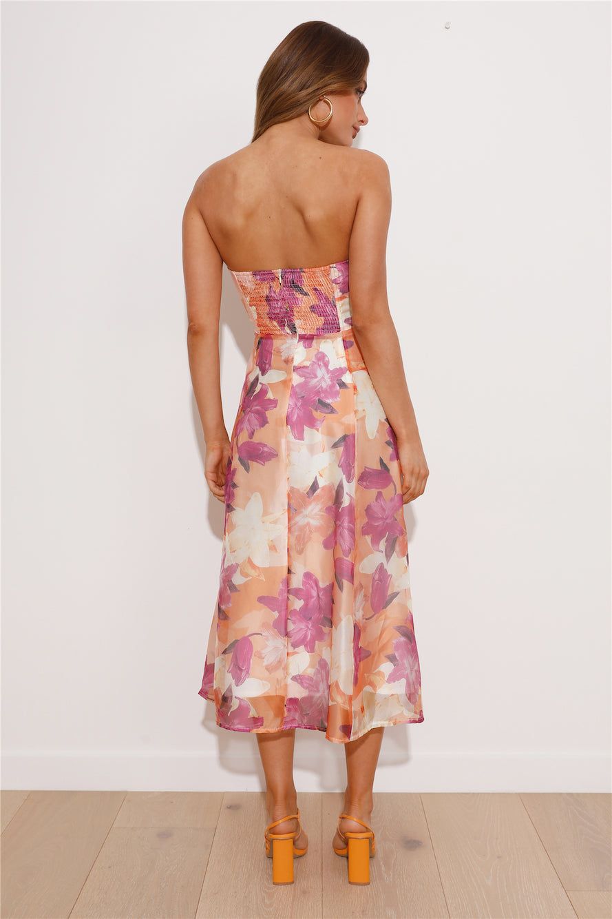 Fancy Party Midi Dress Orange sold by Hello Molly product image thumbnail 4