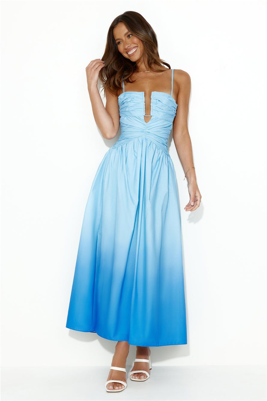 Dipped In Fun Midi Dress Blue sold by Hello Molly product image thumbnail 3