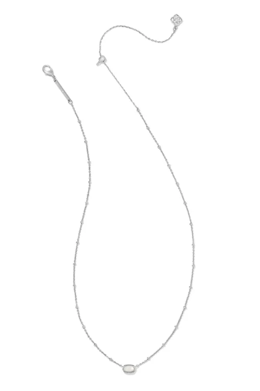 Elisa Silver Pendant Necklace  Silver Ivory Mother Of Pearl sold by Hello Molly