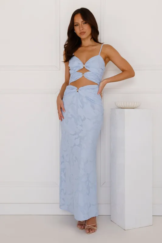 Secluded Shores Maxi Skirt Blue sold by Hello Molly