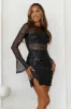 HELLO MOLLY Diva Babe Sequin Mini Dress Black sold by Hello Molly